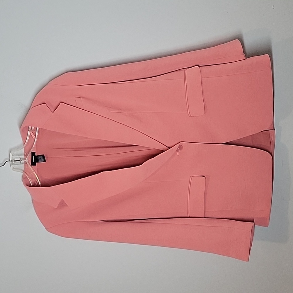 EXPRESS one button cinched waist boyfriend pink blazer